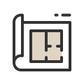 Construction plans icon